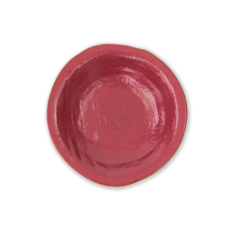 Piatto fondo Mediterraneo Novità Home in ceramica rosso ciliegia cm 24