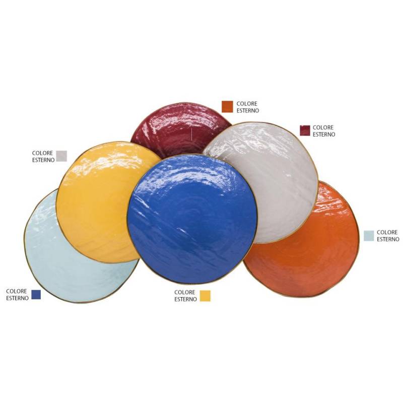 Plato llano Novelty Home Mediterranean de cerámica coloreada 32 cm