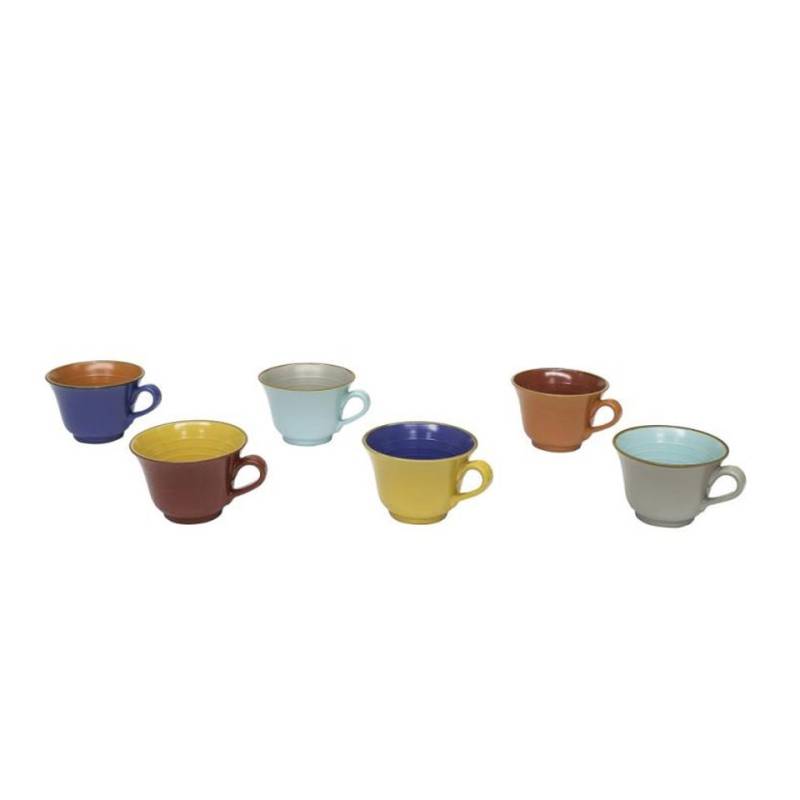 Tazza colazione Mediterraneo Novità Home in ceramica colorata cm 13