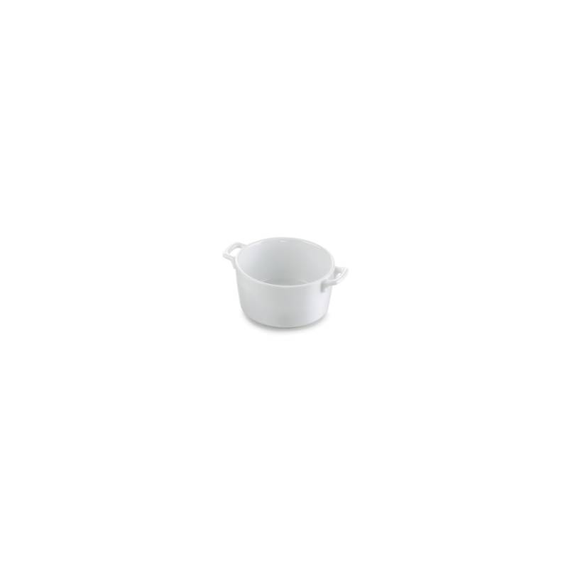 Clever Cazuela de porcelana blanca de 2 asas 10x5 cm
