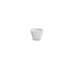 Taza cuadrada miniatura de porcelana blanca 6x6 cm