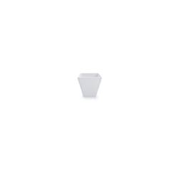 Tasse carrée miniature en porcelaine blanche 7.3x7.3 cm