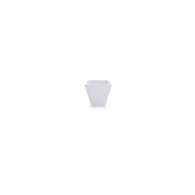 Tasse carrée miniature en porcelaine blanche 7.3x7.3 cm