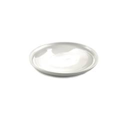 Plato ovalado sencillo de porcelana blanca 30x25,5 cm