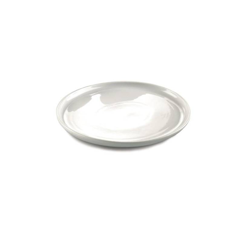 Assiette ovale simple en porcelaine blanche 30x25.5 cm