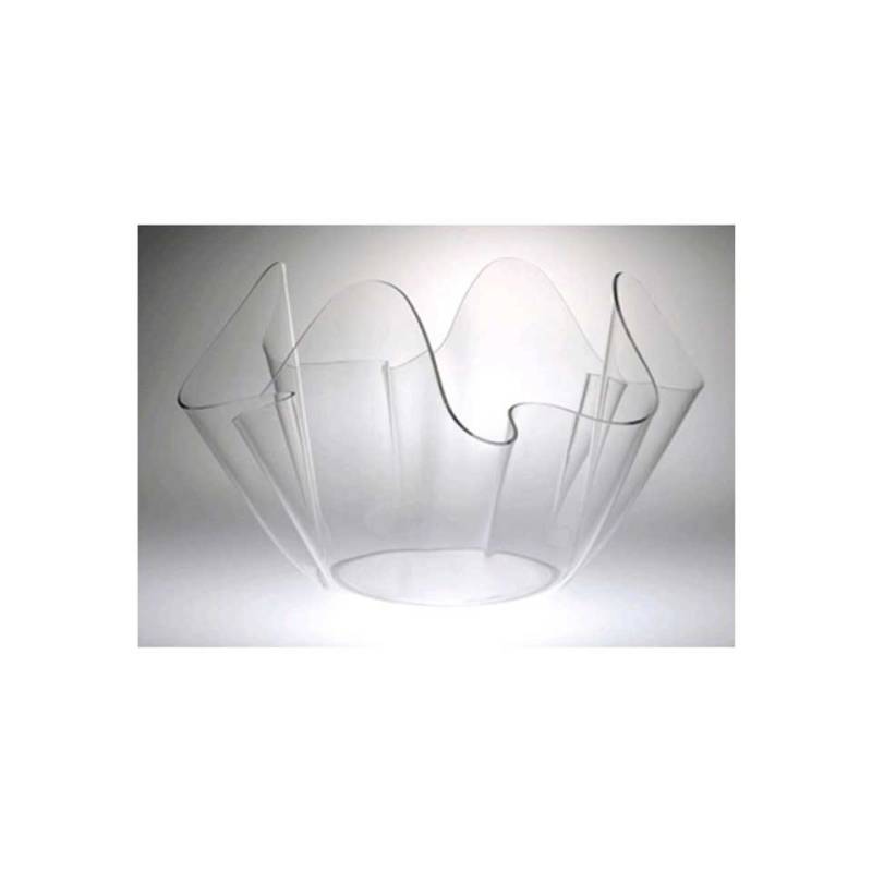 Cubo de plexiglás transparente Onda 40x28,5 cm