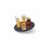 Bandeja redonda antideslizante pp negro cm 35,5