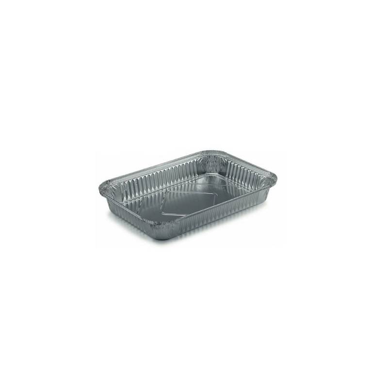 Recipiente rectangular desechable de aluminio para alimentos lt 2
