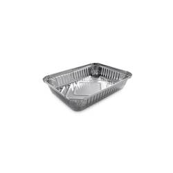 Bandeja rectangular desechable de aluminio para alimentos lt 1.12