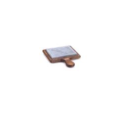 Bisetti esteatita rectangular pequeña sobre base de madera cm 16x20