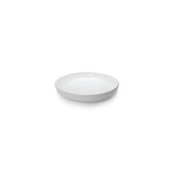 Plato redondo apilable Cordonata porcelana blanca cm 32x4,5
