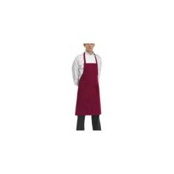 Delantal Egochef burdeos con peto y bolsillo cm 90x70