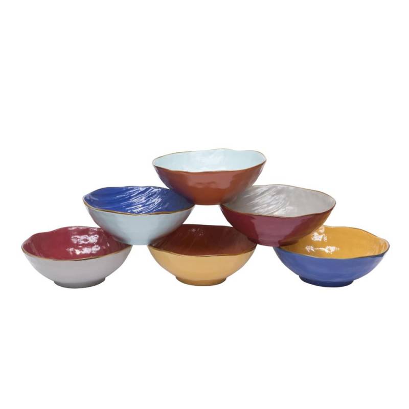 Ensaladera mediterránea Novità Home cerámica coloreada cm 27