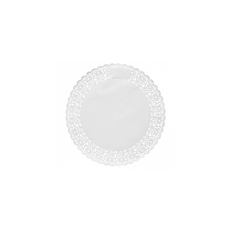 Encaje redondo de papel blanco cm 24