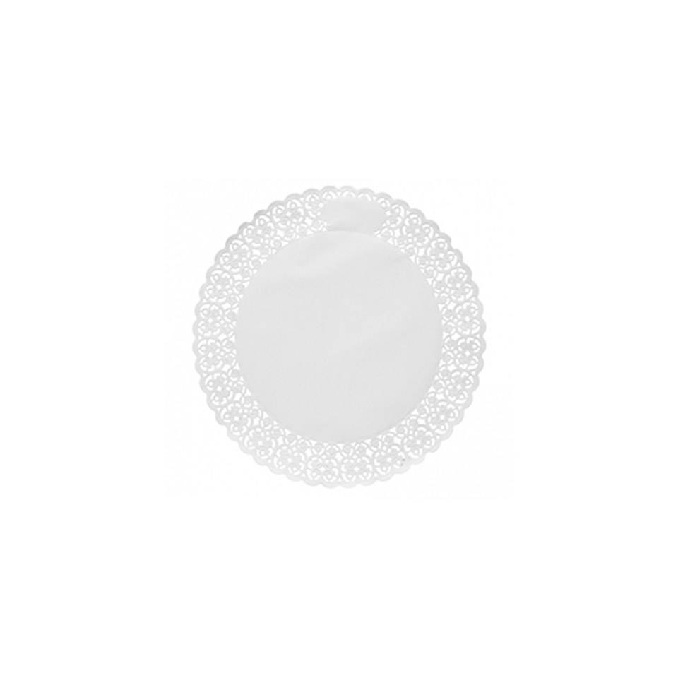 Pizzi tondi in carta bianca cm 24