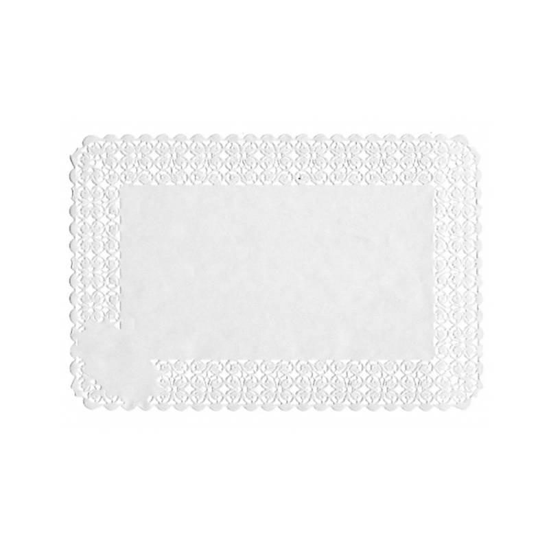 Encaje rectangular en papel blanco 30x40 cm