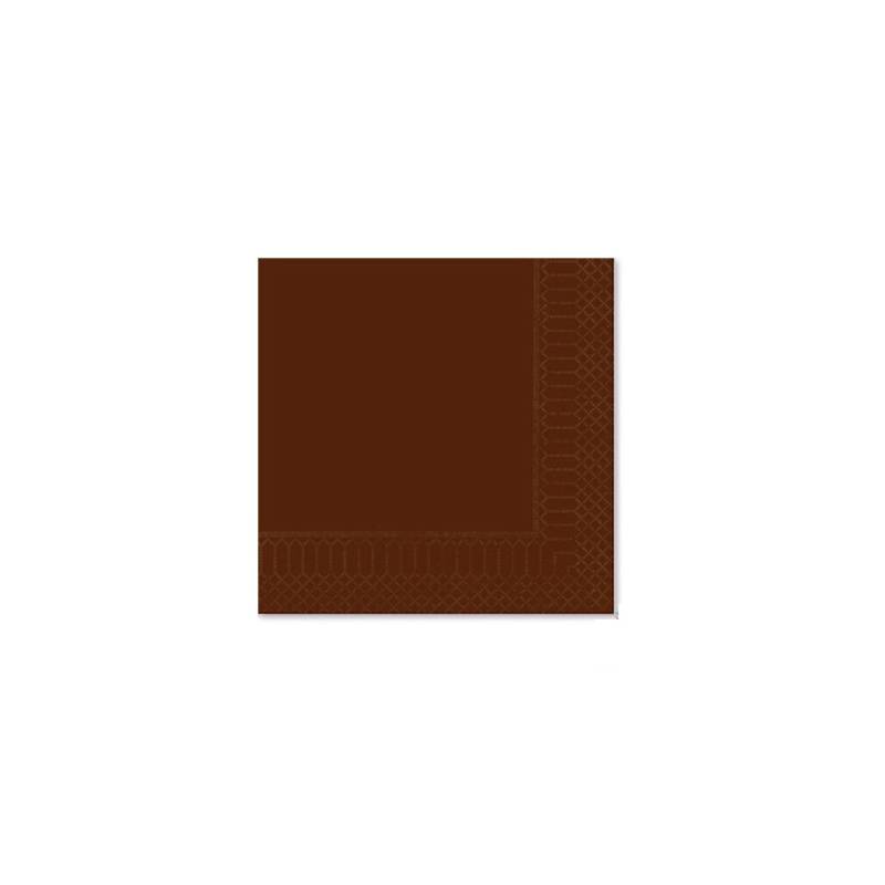 Serviette en cellulose 2 plis chocolat 33x33 cm