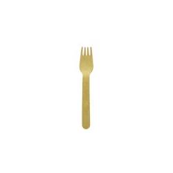 Fourchette jetable en bois biodégradable 15,7 cm