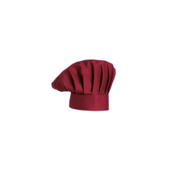 Gorro de cocinero clásico de algodón burdeos Egochef