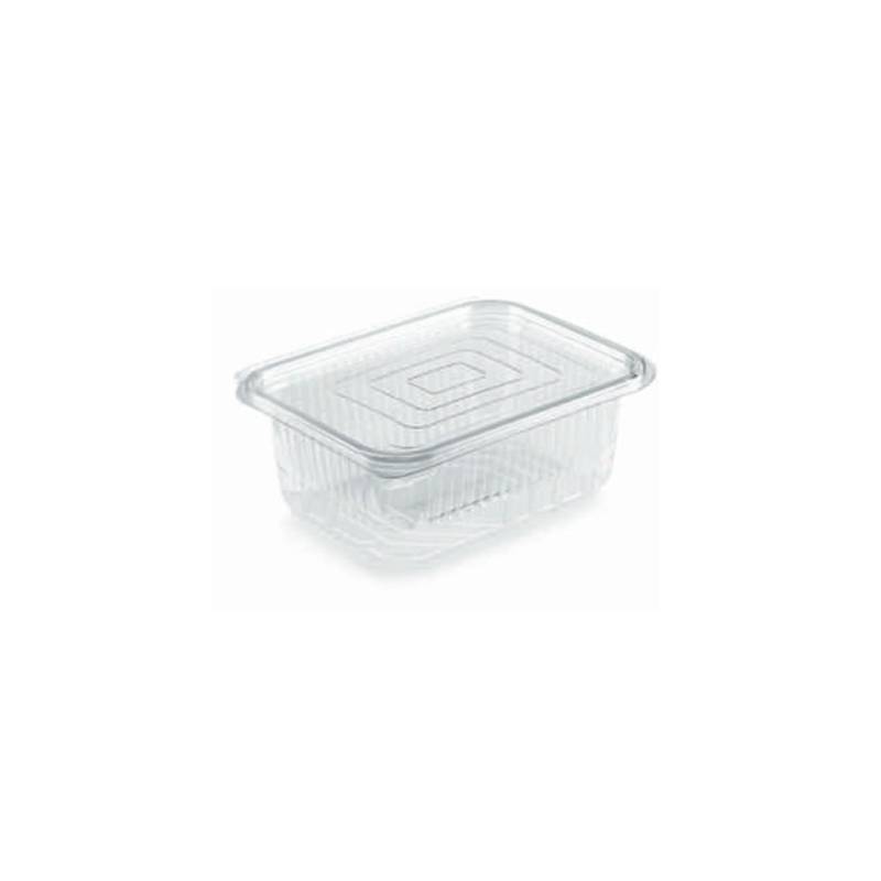 Contenant alimentaire rectangulaire jetable en PET transparent lt 0,75