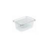Envase rectangular desechable para alimentos en PET transparente lt 0,75