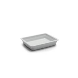 Gastronomía 1/2 plato rectangular porcelana blanca cm 32x26,5x6,5