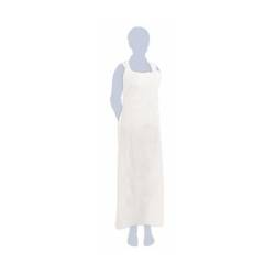 Delantal impermeable desechable con peto en pe blanco 70x140 cm