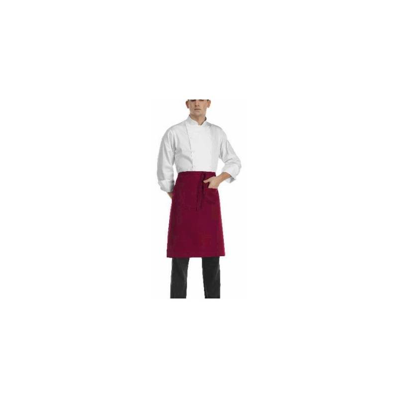 Egochef 70x70cm tablier de taille bordeaux avec poche