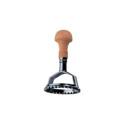 Molde redondo para raviolis de madera y acero 6 cm