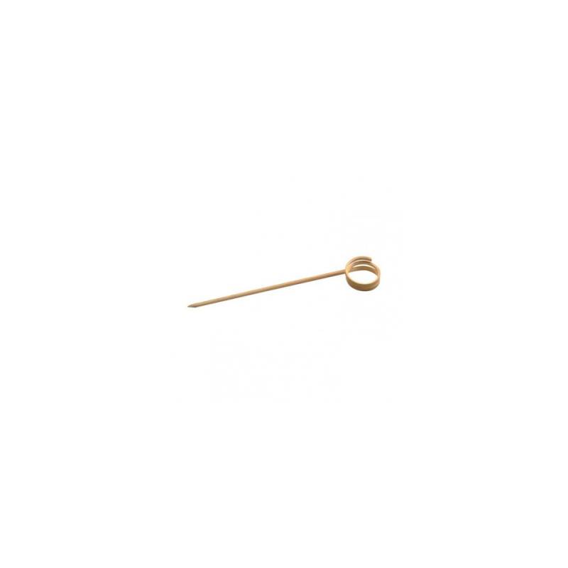 Pinchos Twist de bambú con anilla 9 cm