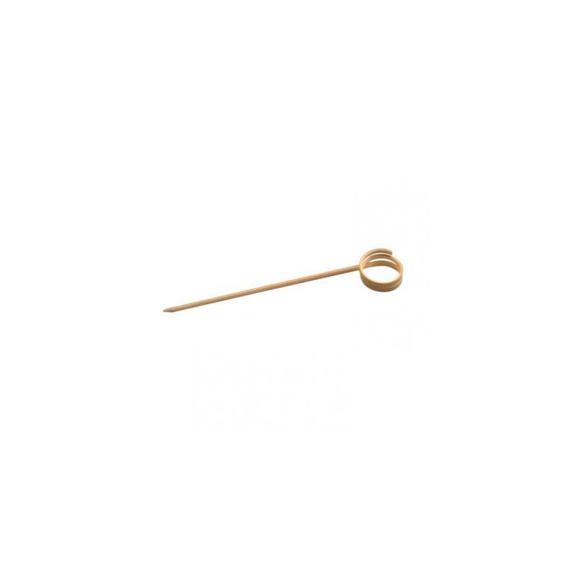 Brochetas Twist de bambú con anilla 12 cm