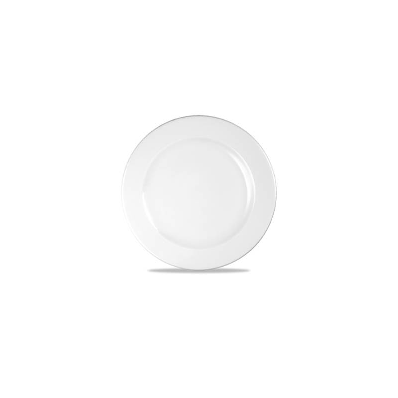 Plato plano de cerámica blanca vitrificada Profile Churchill 30,5 cm