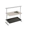 Support de plateau rectangulaire en acier inoxydable