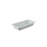 Gastronomía 1/3 plato rectangular porcelana blanca cm 17x32x6,5