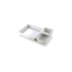 Gastronorm plato rectangular porcelana blanca 1/6 cm 17.6x16.2x6.5
