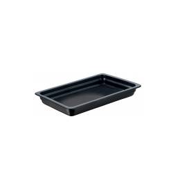 Gastronomía 1/1 plato rectangular de porcelana negra cm 53x32x6,5