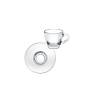 Plato de cristal Ischia para taza de capuchino cm 15