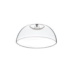 Cúpula redonda de pvc con pomo de acero 25 cm