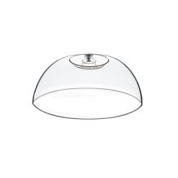 Cúpula redonda de pvc con pomo de acero 32 cm