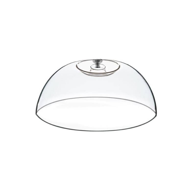 Cúpula redonda de pvc con pomo de acero 32 cm