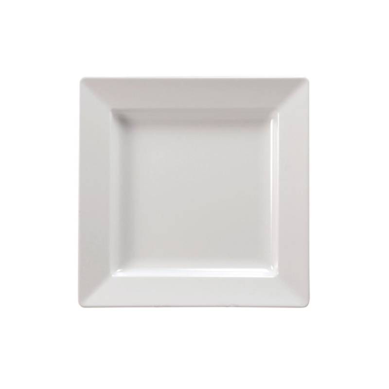Plateau carré en mélamine blanche 33x33 cm