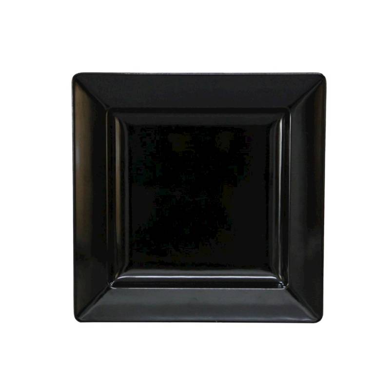 Bandeja cuadrada de melamina negra 37x37 cm
