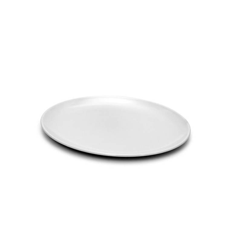 Plateau ovale en mélamine blanche 28 x 35,5 cm
