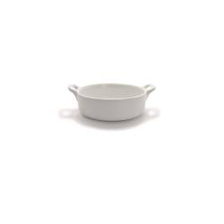 Cacerola redonda de porcelana blanca Clever 15x4 cm