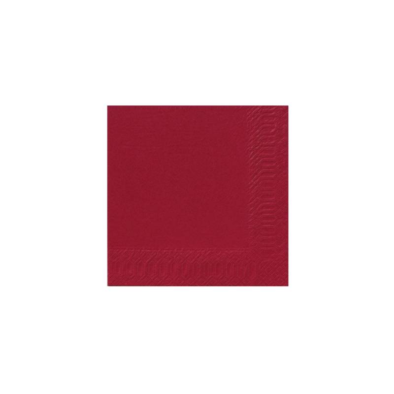 Serviette de table en cellulose Duni à deux couches 40 x 40 cm bordeaux