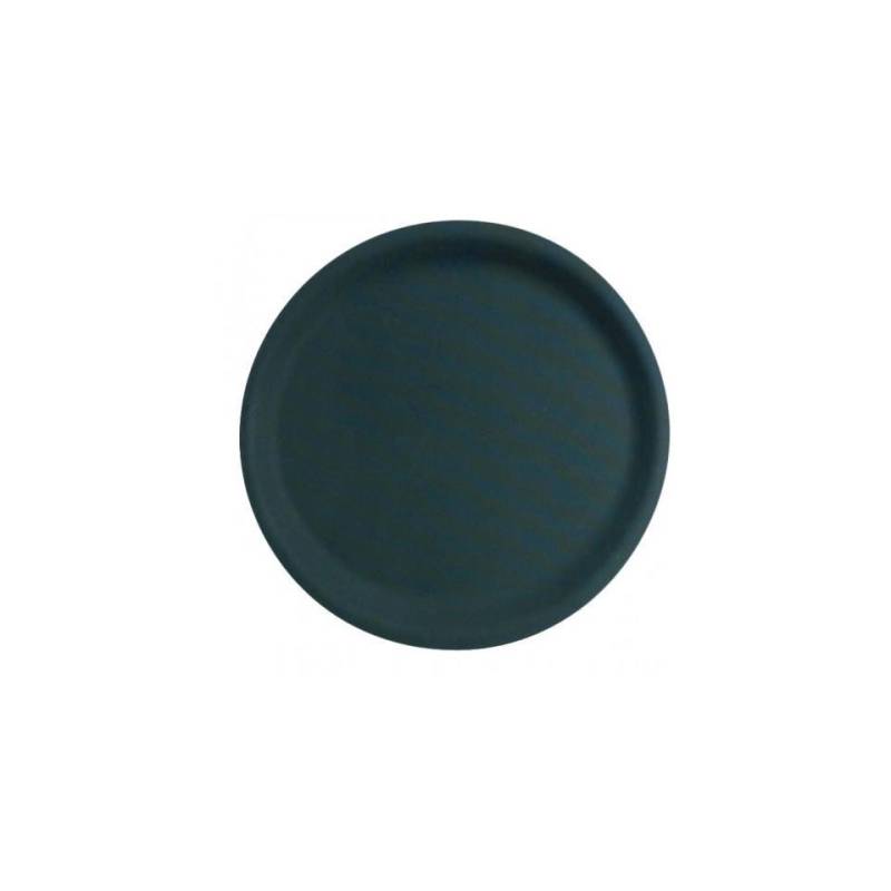 Plateau PP 27,6cm antidérapant rond noir