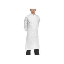 Delantal con peto y bolsillo Egochef blanco 90x70 cm
