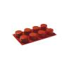Cylindres Flexipad 8 empreintes en silicone marron cm 30x17.5