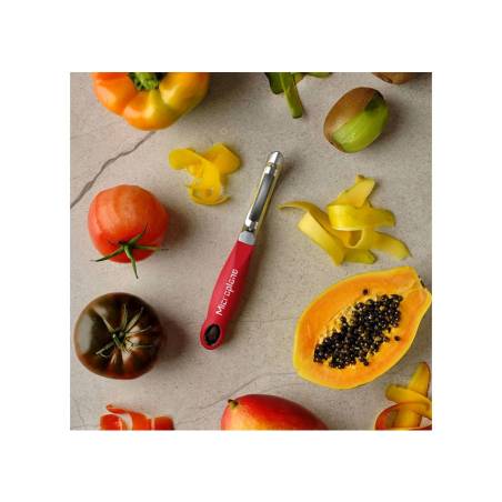 Epluche-légumes professionnel Microplane avec lame dentelée en acier inoxydable