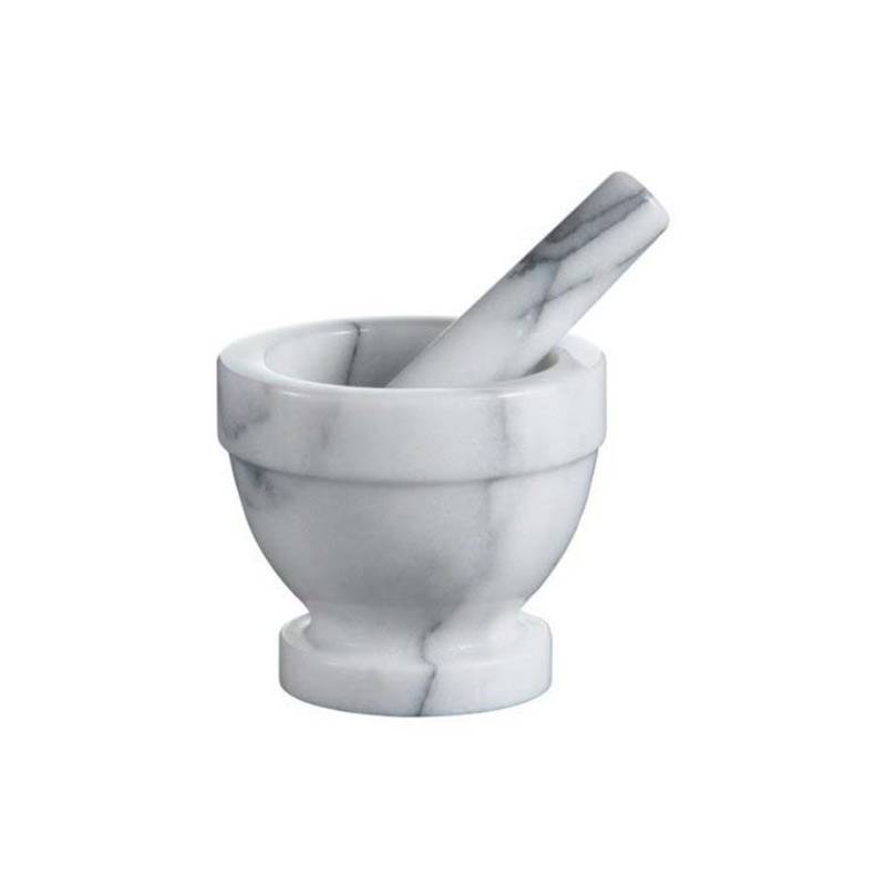 Mortero con maja de mármol 17 cm
